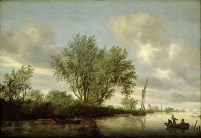 River Landscape, 1645 by Salomon van Ruisdael or Ruysdael